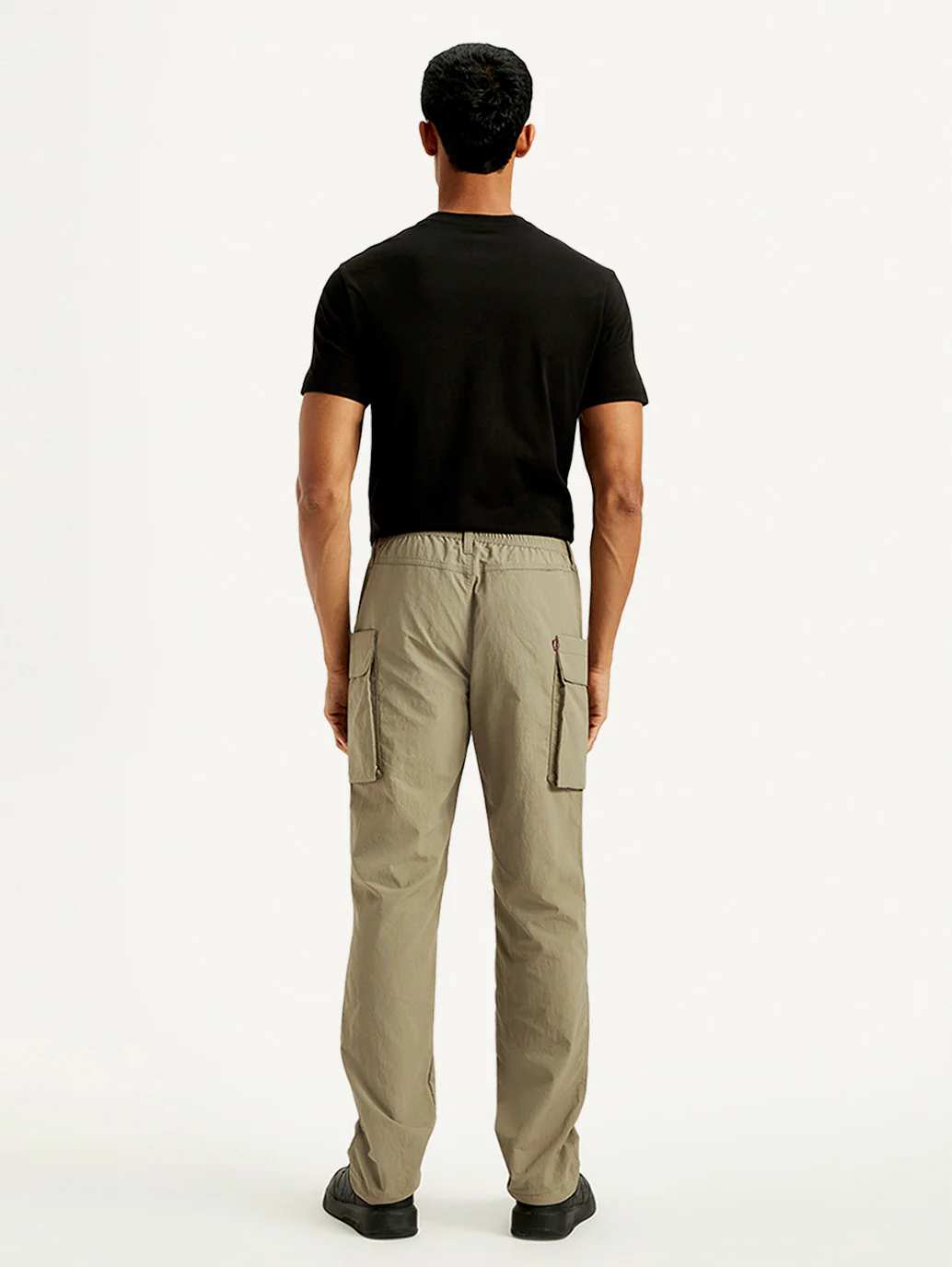 Men's Khaki Authentic Straight Fit Cargo Trousers - Image 5