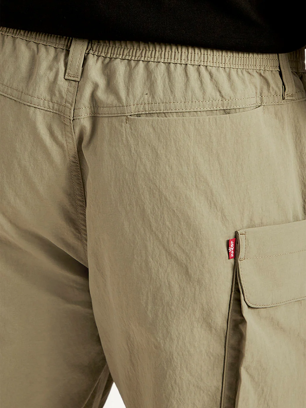 Men's Khaki Authentic Straight Fit Cargo Trousers - Image 6