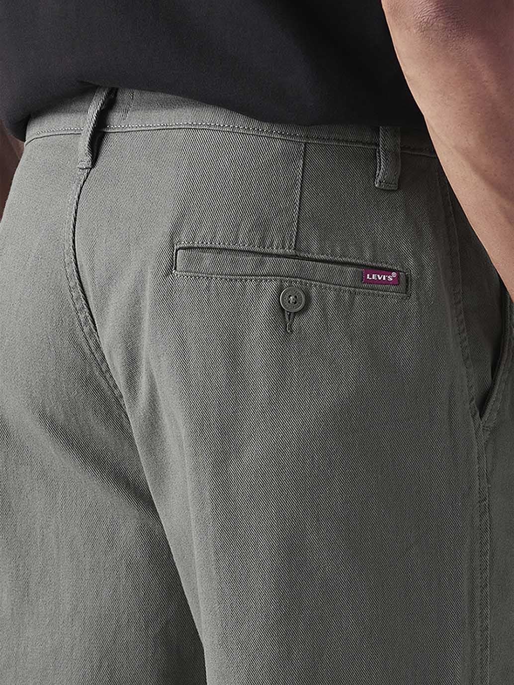 Men's Grey Loose Fit Mid Rise Chinos - Image 5