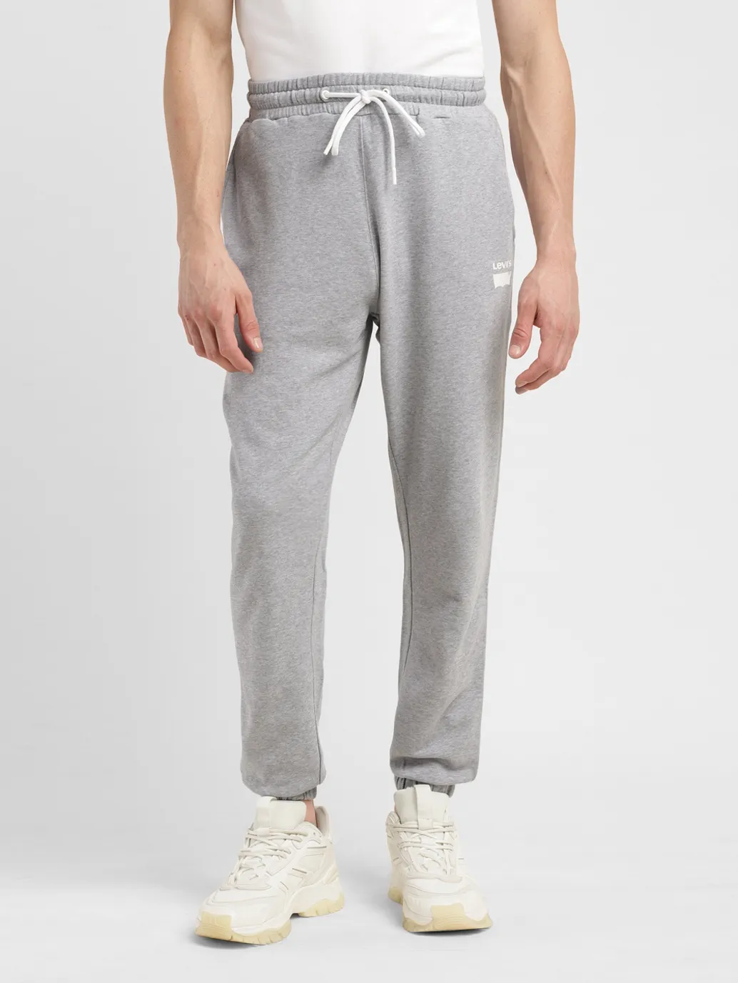 Men's Grey Regular Fit Joggers - Image 2
