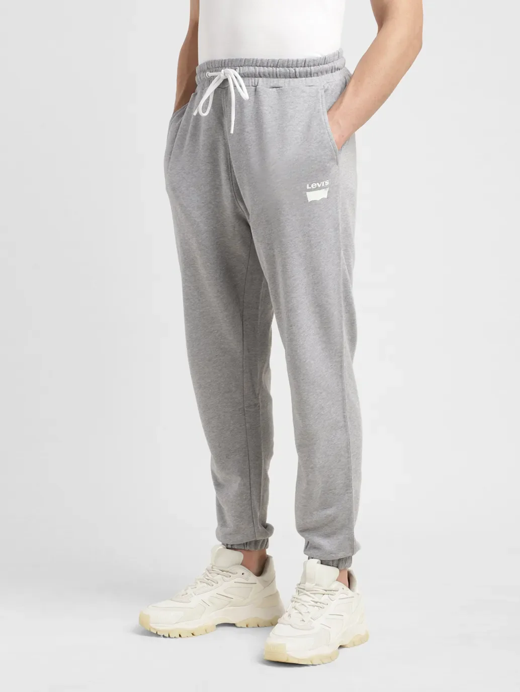 Men's Grey Regular Fit Joggers - Image 4