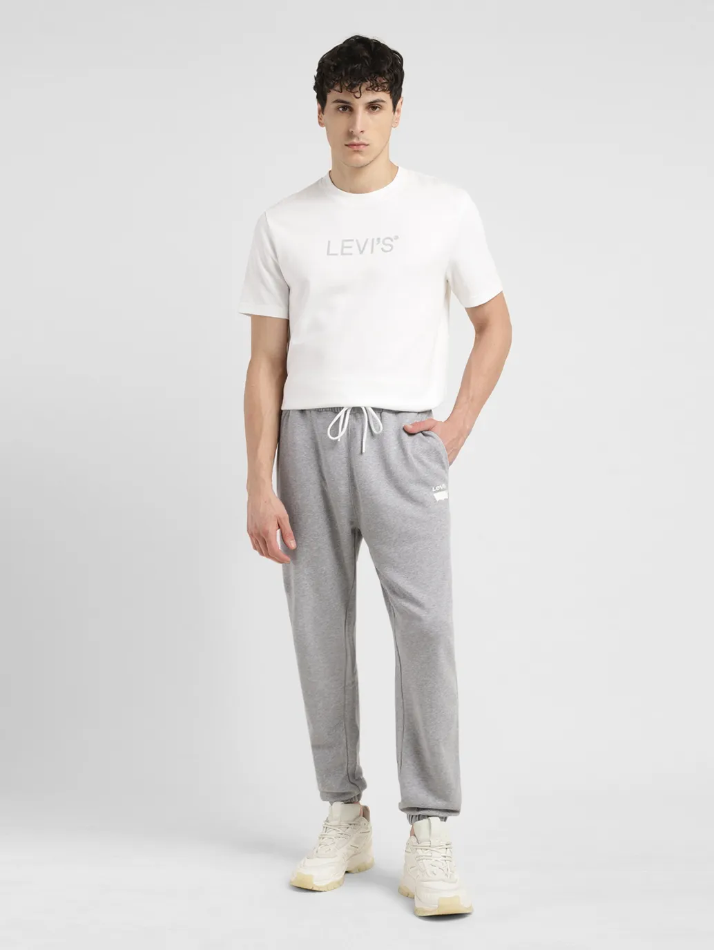 Men's Grey Regular Fit Joggers - Image 7