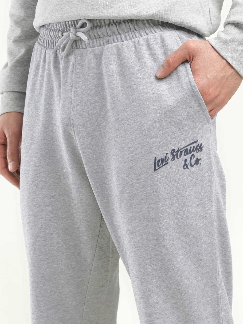 Men's Grey Regular Fit Joggers - Image 4