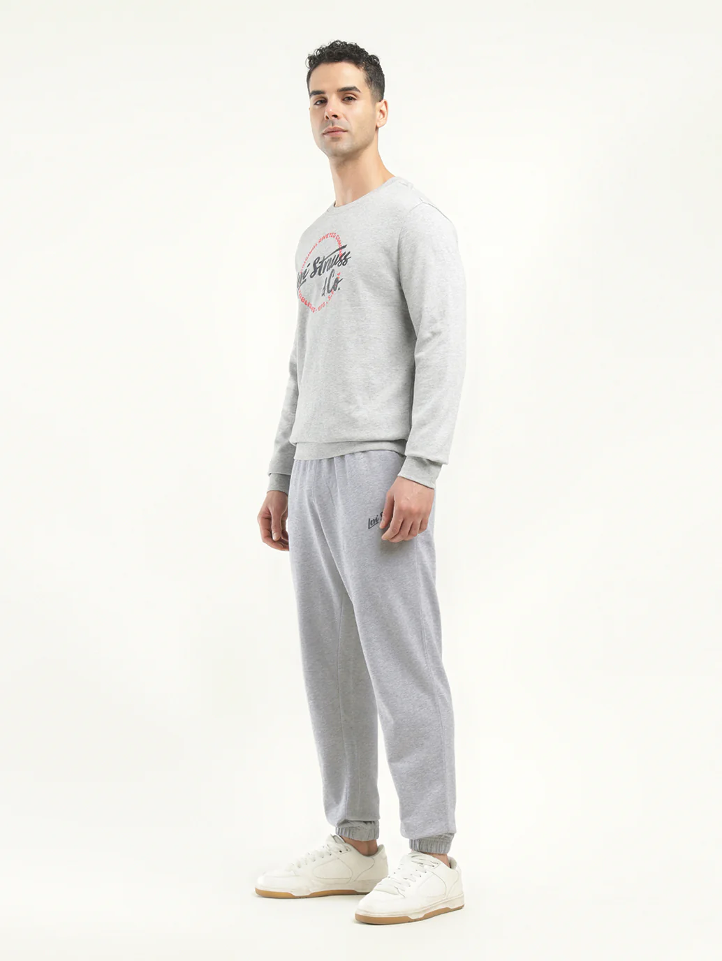 Men's Grey Regular Fit Joggers - Image 5