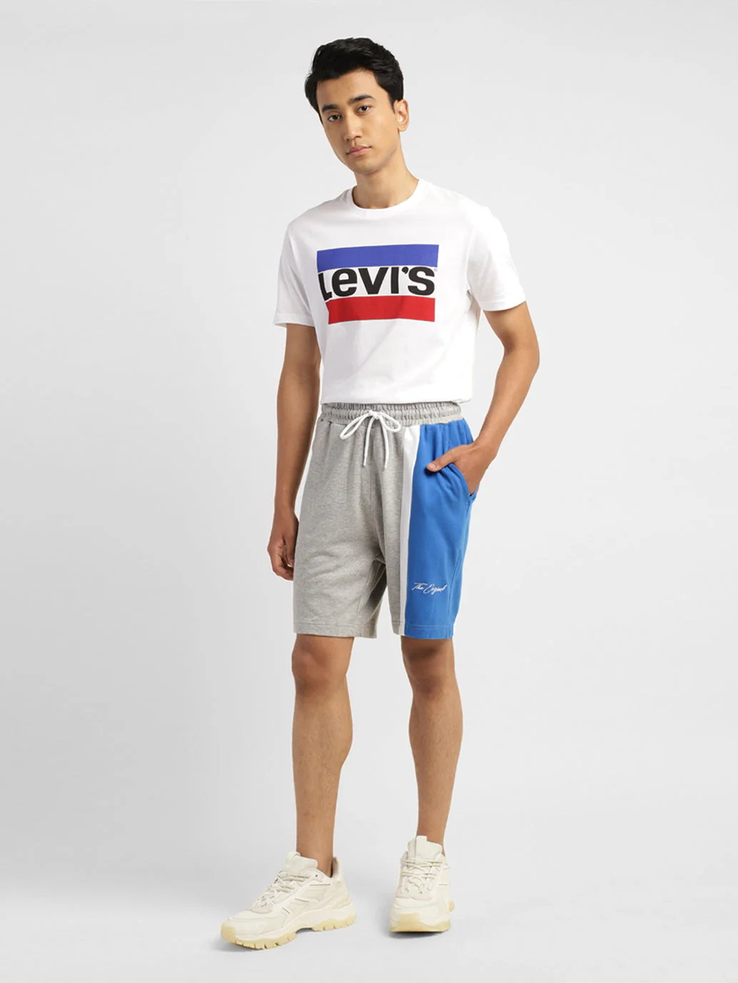 Men's Grey Regular Fit Shorts - Image 2