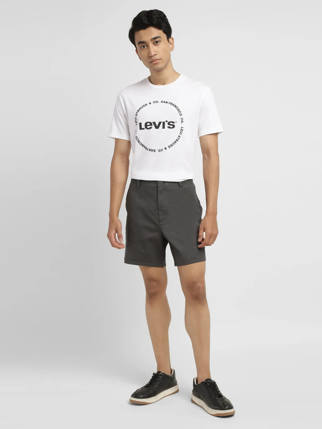 Men's Grey Regular Fit Shorts - Image 7