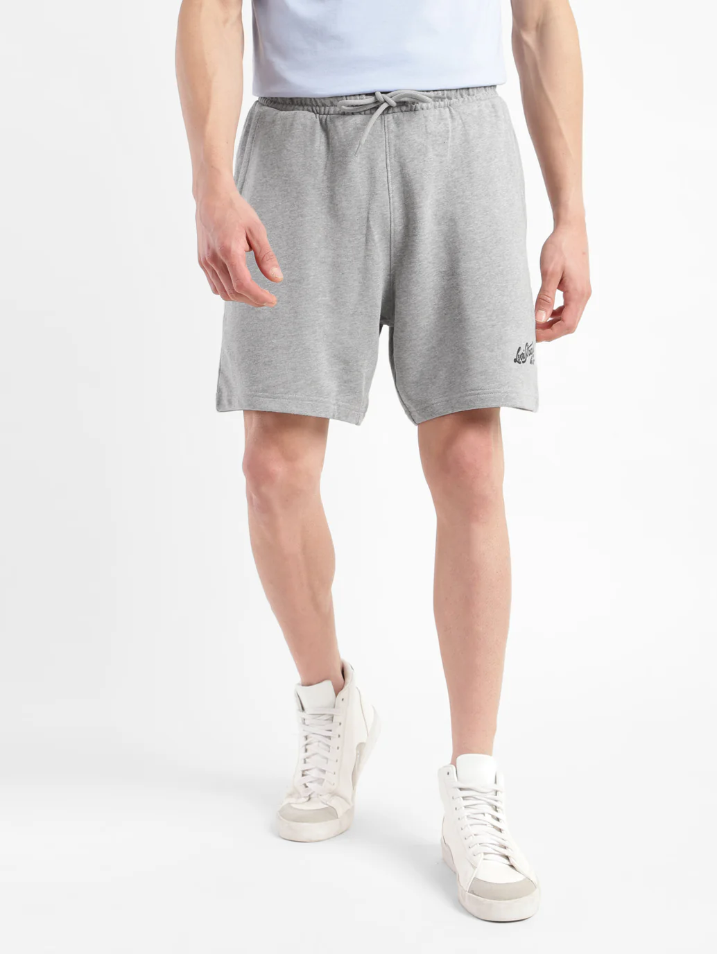 Men's Grey Regular Fit Shorts - Image 2