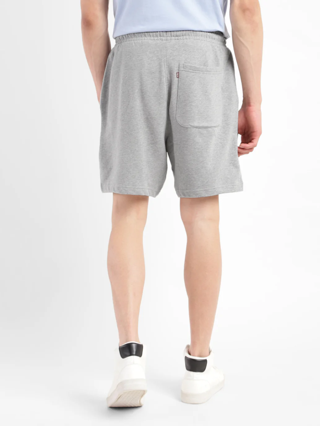 Men's Grey Regular Fit Shorts - Image 3
