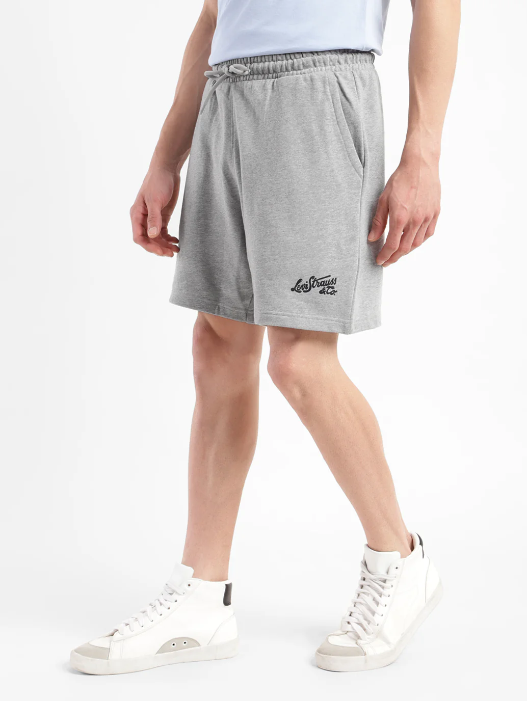 Men's Grey Regular Fit Shorts - Image 4