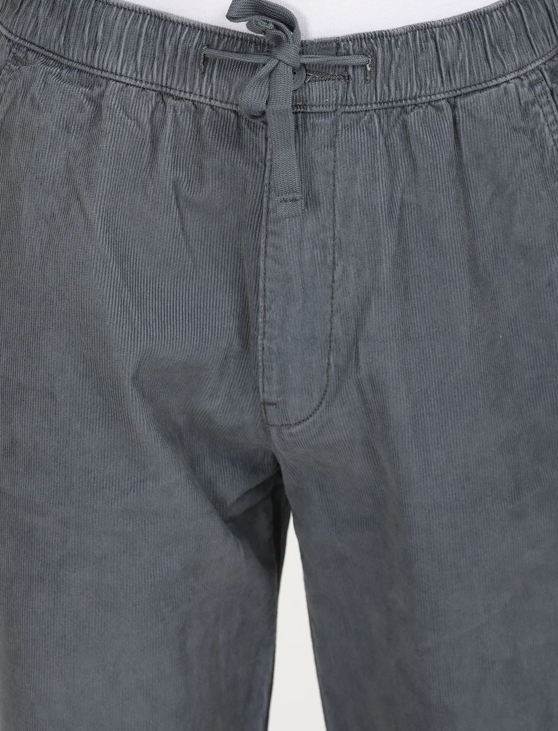 Men's Grey Regular Fit Joggers - Image 4