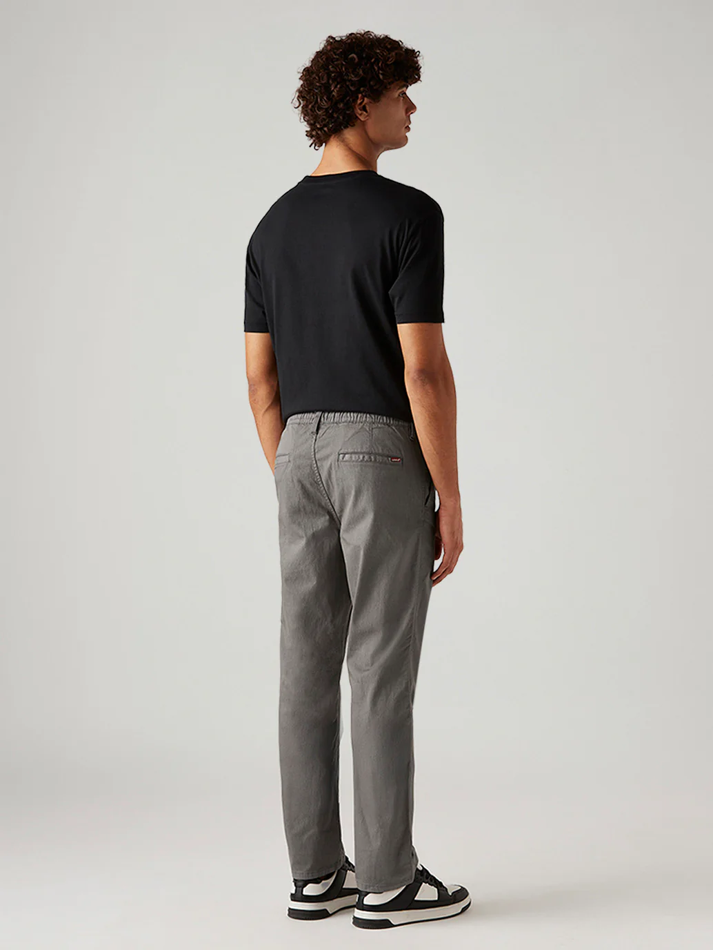 Men's Grey Relaxed Fit Mid Rise Tech Pant - Image 3
