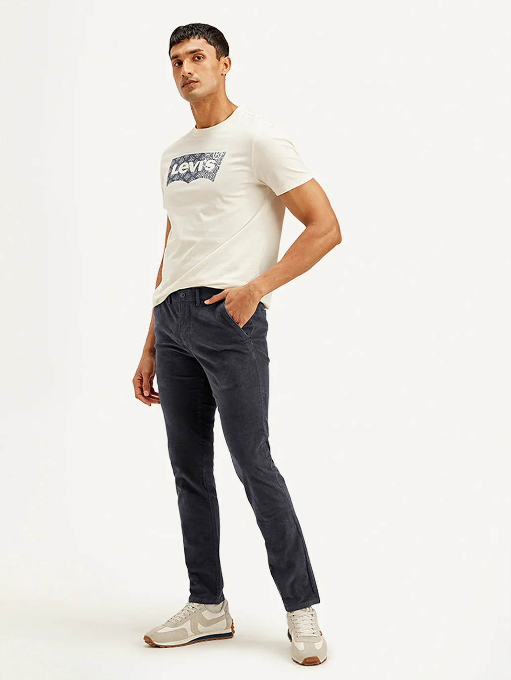 Men's Charcoal Grey Slim Fit Chinos - Image 6