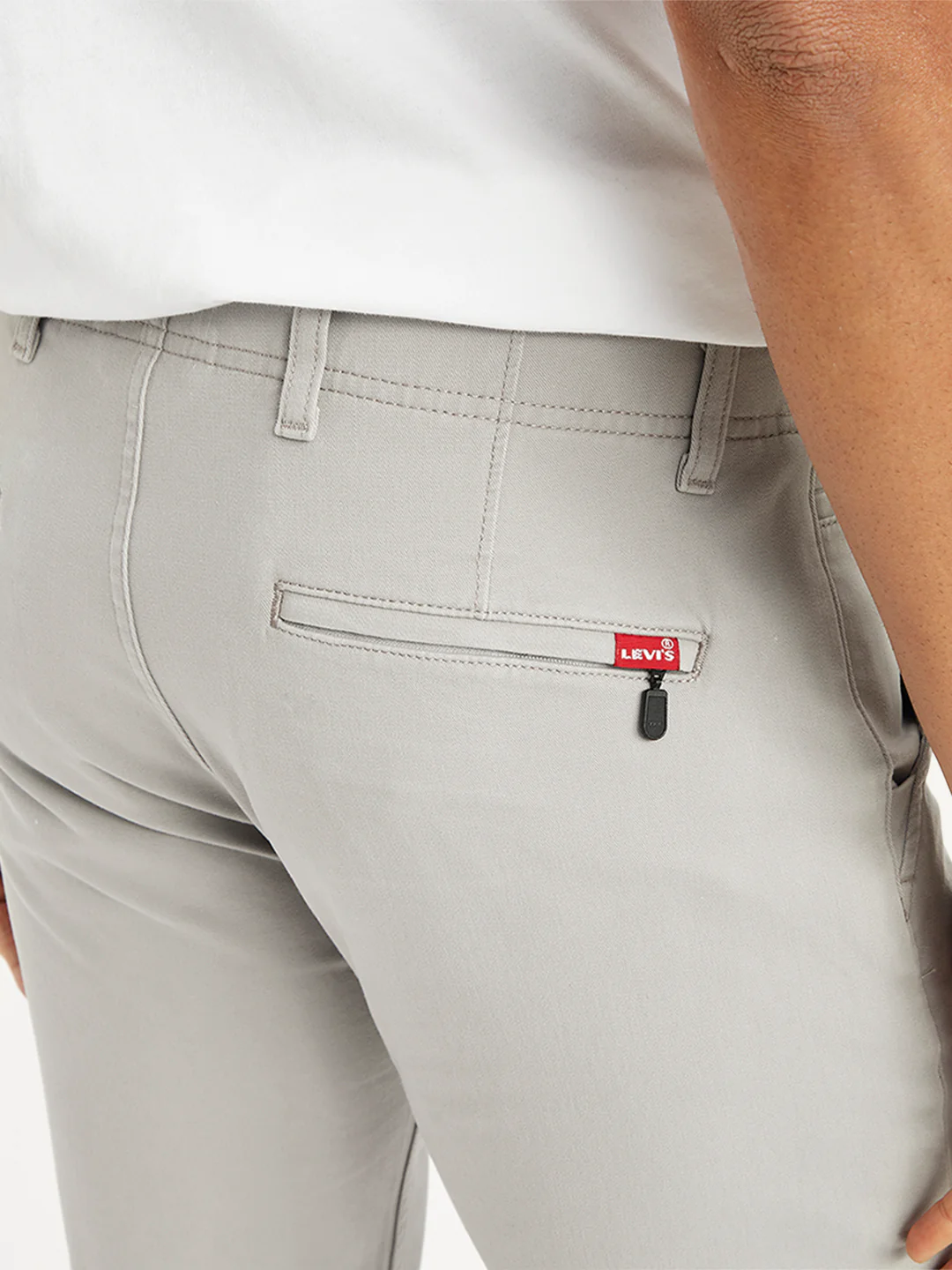 Men's Grey Slim Fit Chinos - Image 5