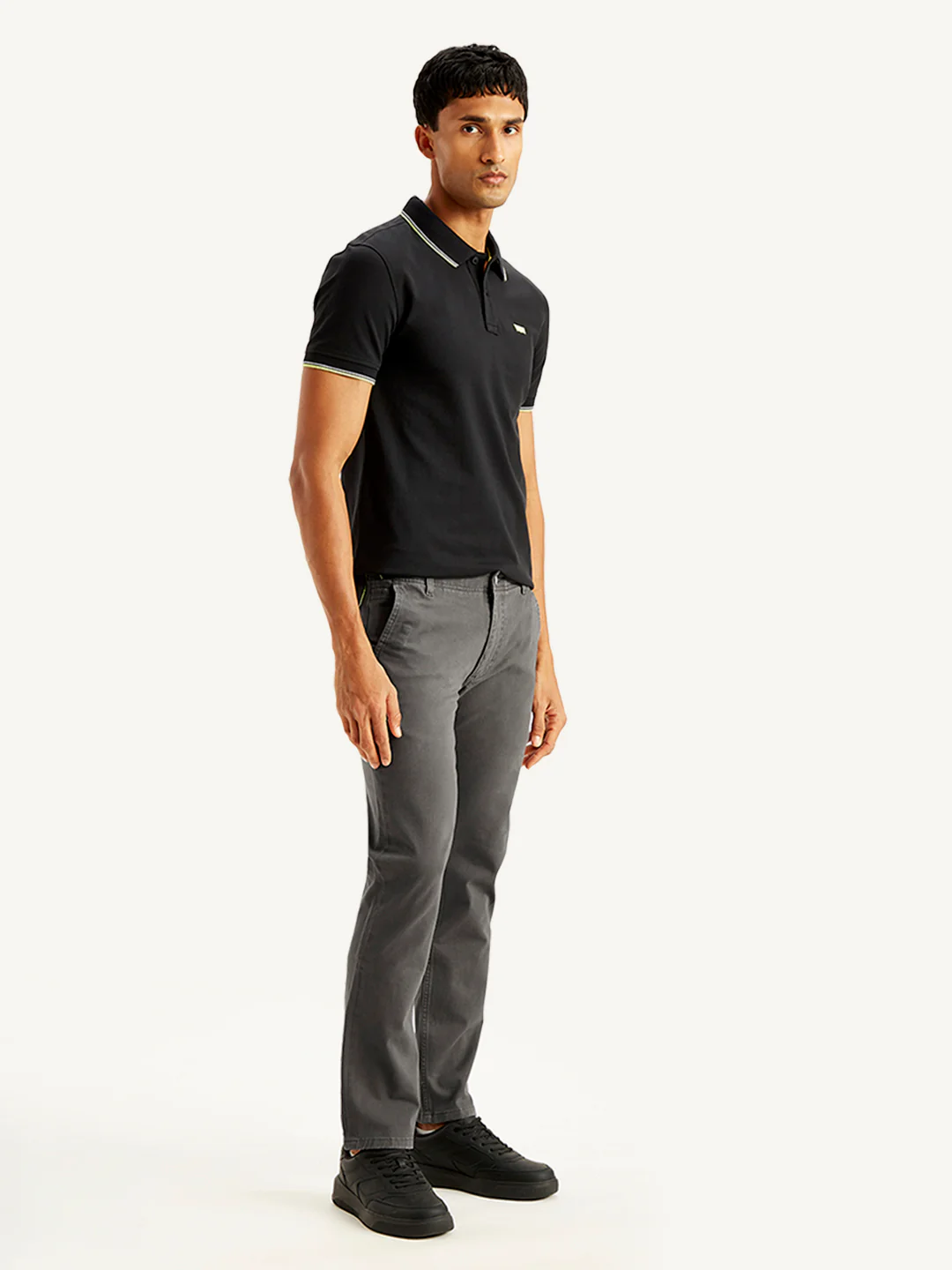 Men's Grey Slim Fit Chinos - Image 4