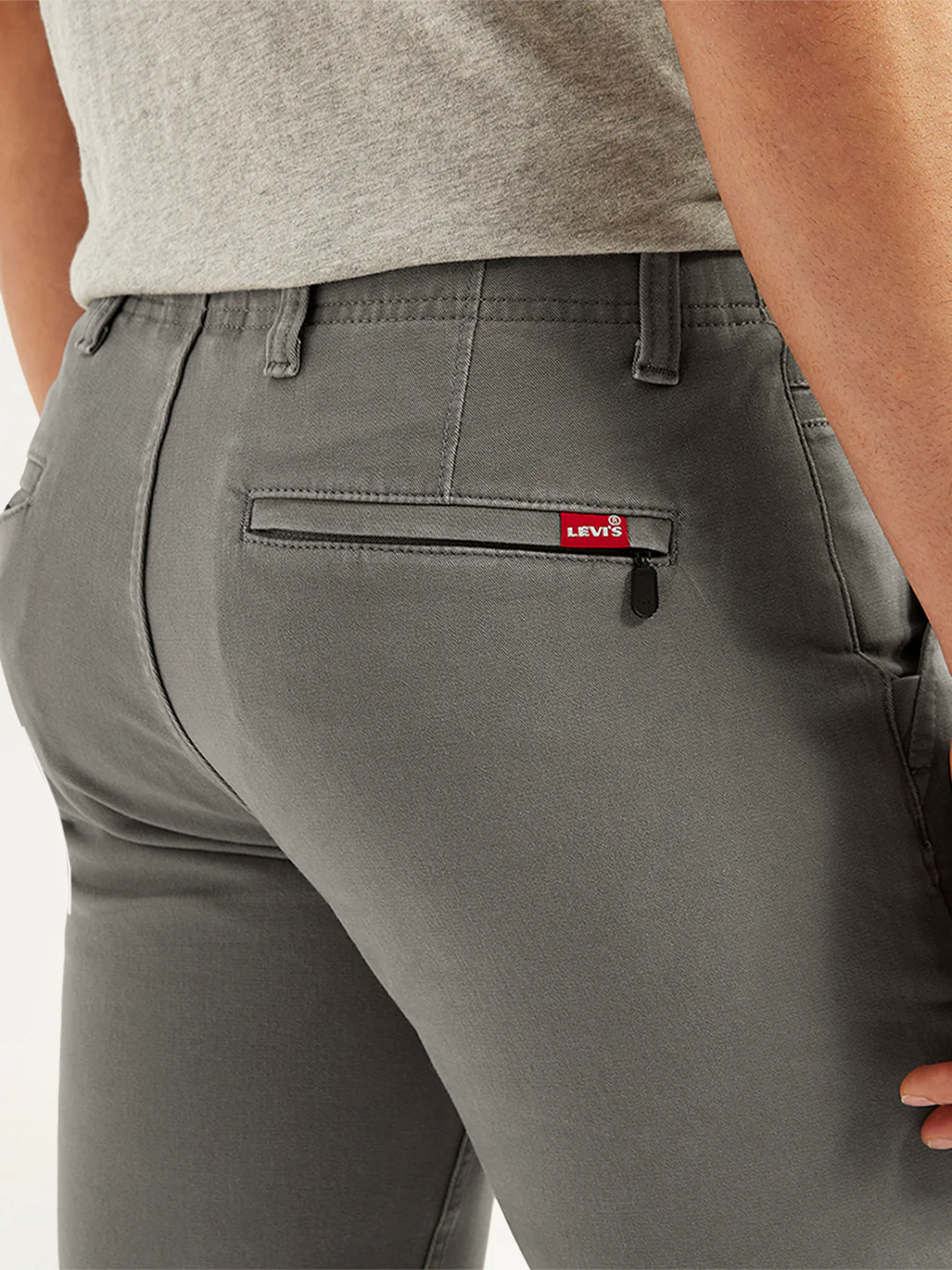 Men's Grey Slim Fit Chinos - Image 5