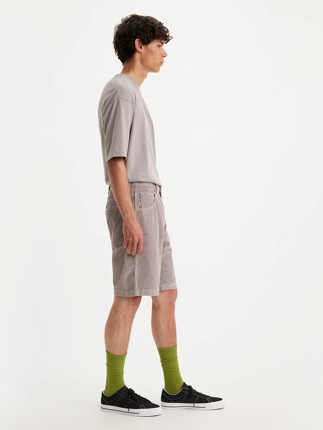 Men's Grey Slim Fit Shorts - Image 5