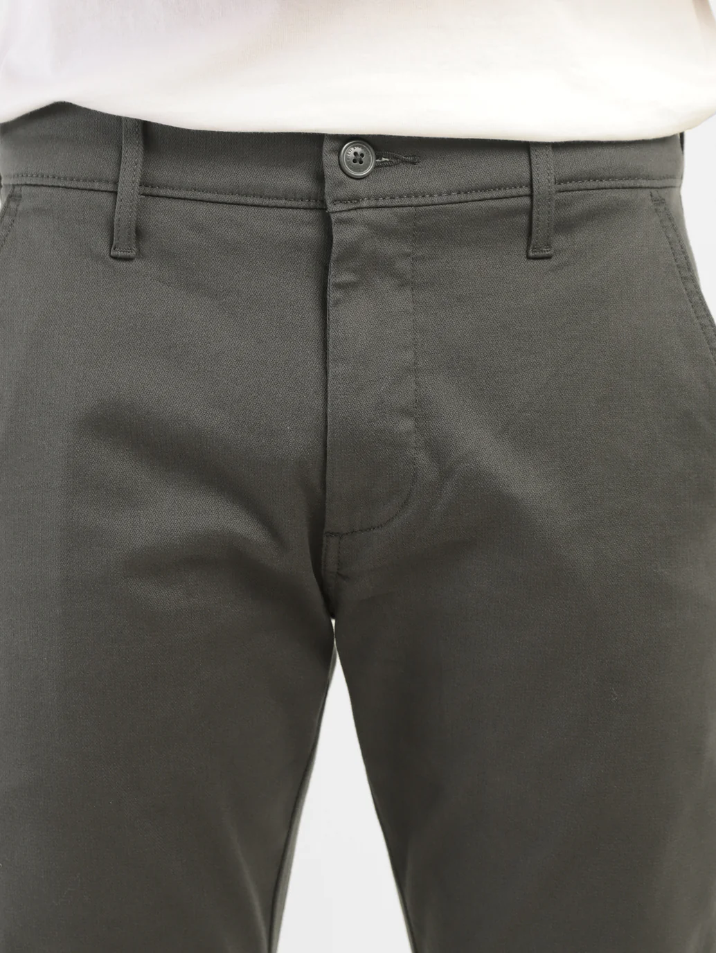 Men's Grey Slim Fit Trousers - Image 3