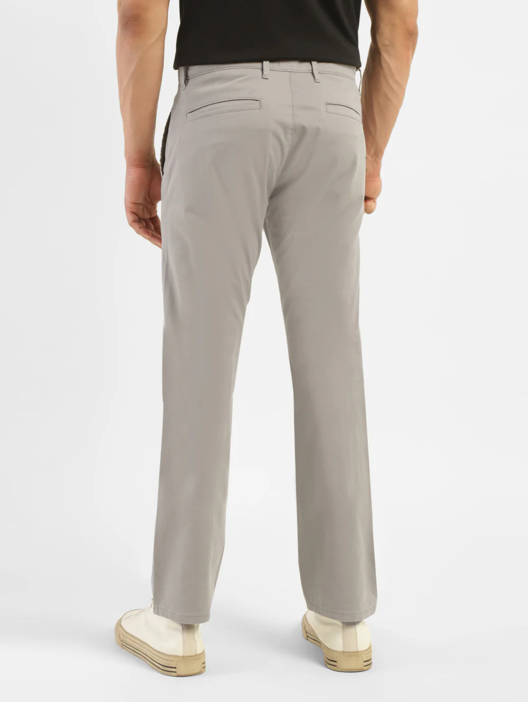 Men's Grey Slim Tapered Fit Chinos - Image 2