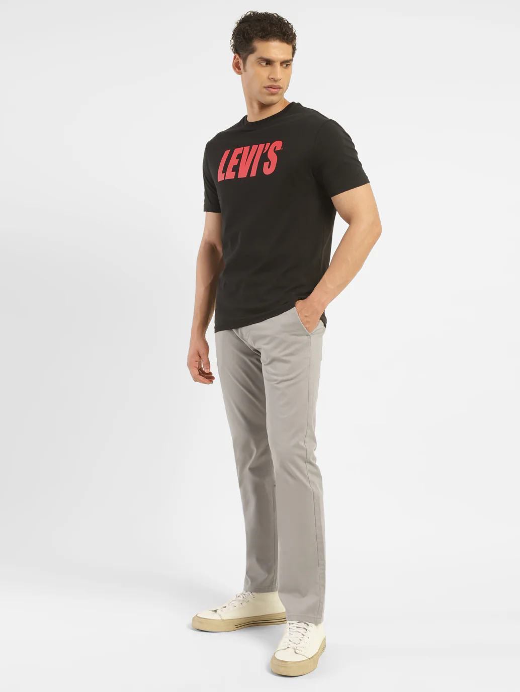 Men's Grey Slim Tapered Fit Chinos - Image 7