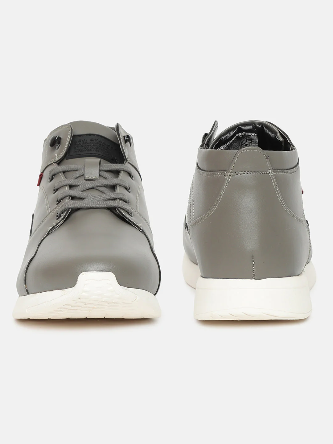 Men's Grey Solid Shoes - Image 3