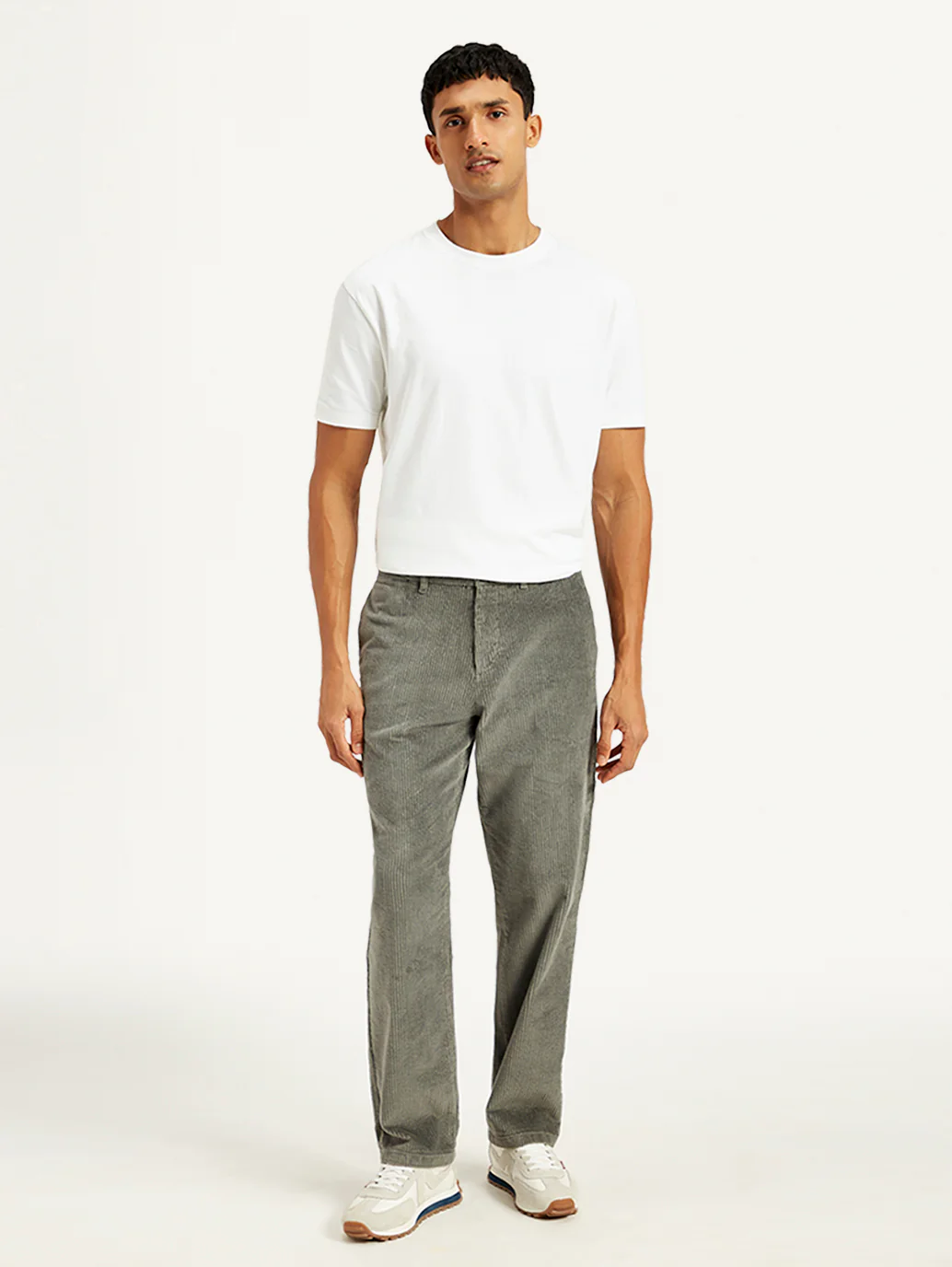 Men's Grey Straight Fit Chinos - Image 3