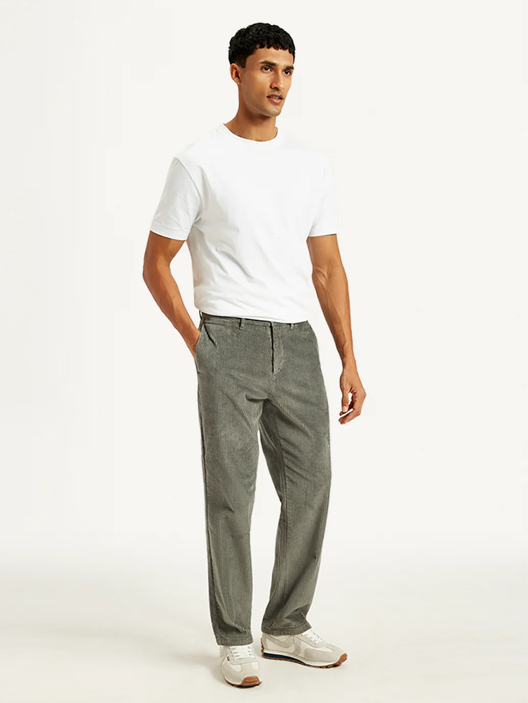 Men's Grey Straight Fit Chinos - Image 6