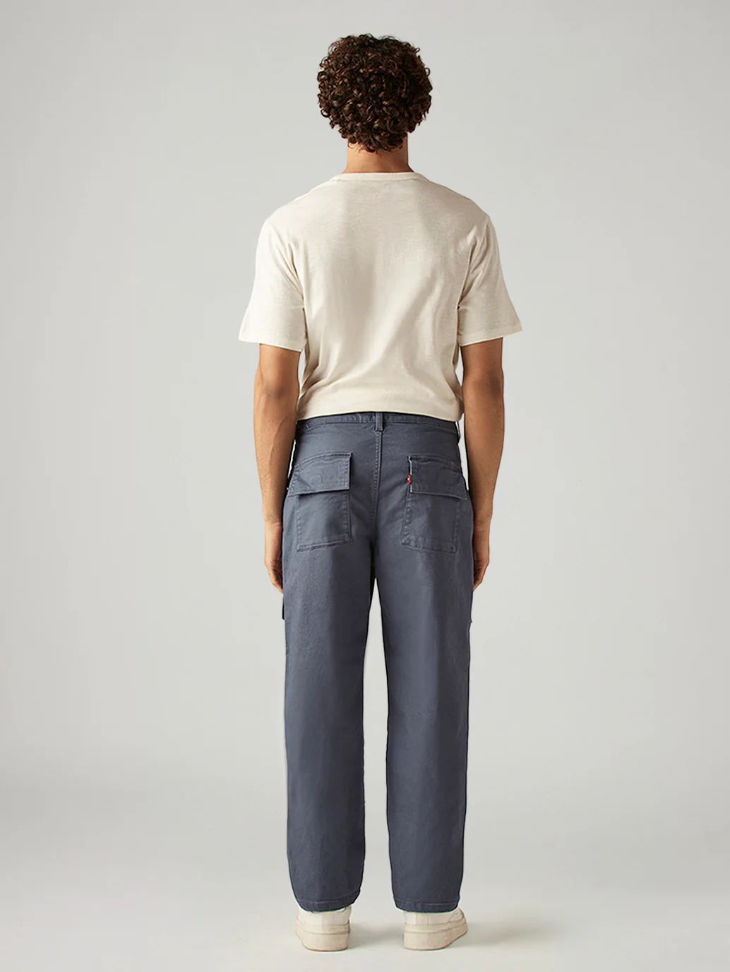 Men's Grey Straight Fit Commuter Mid Rise Trousers - Image 4