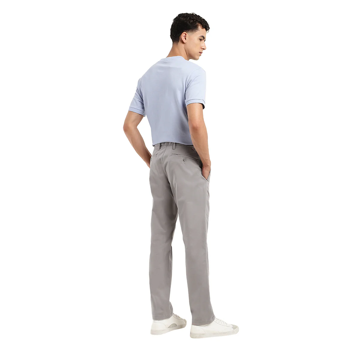 Men's Grey Tapered Chinos - Image 2