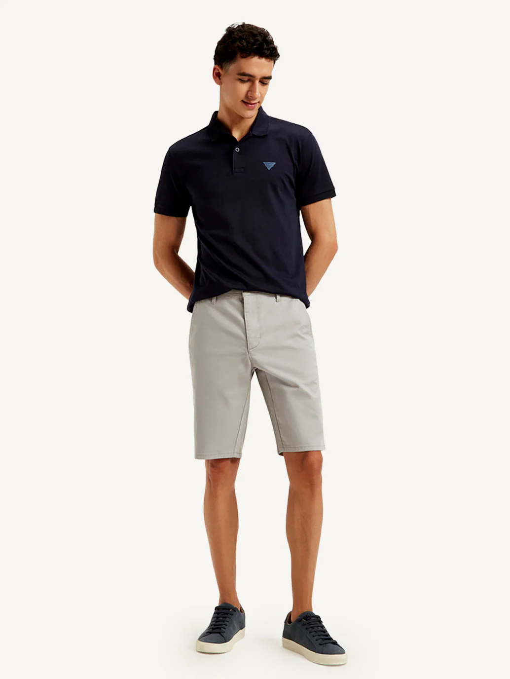 Men's Grey Tapered Shorts