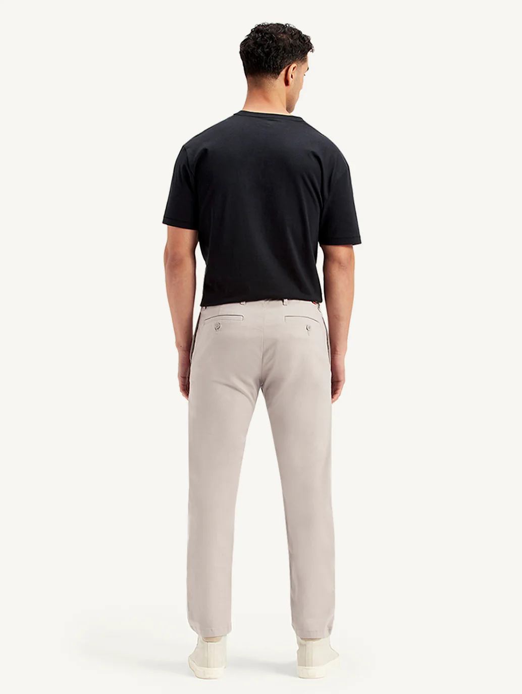 Men's Grey Tapered Trousers - Image 3