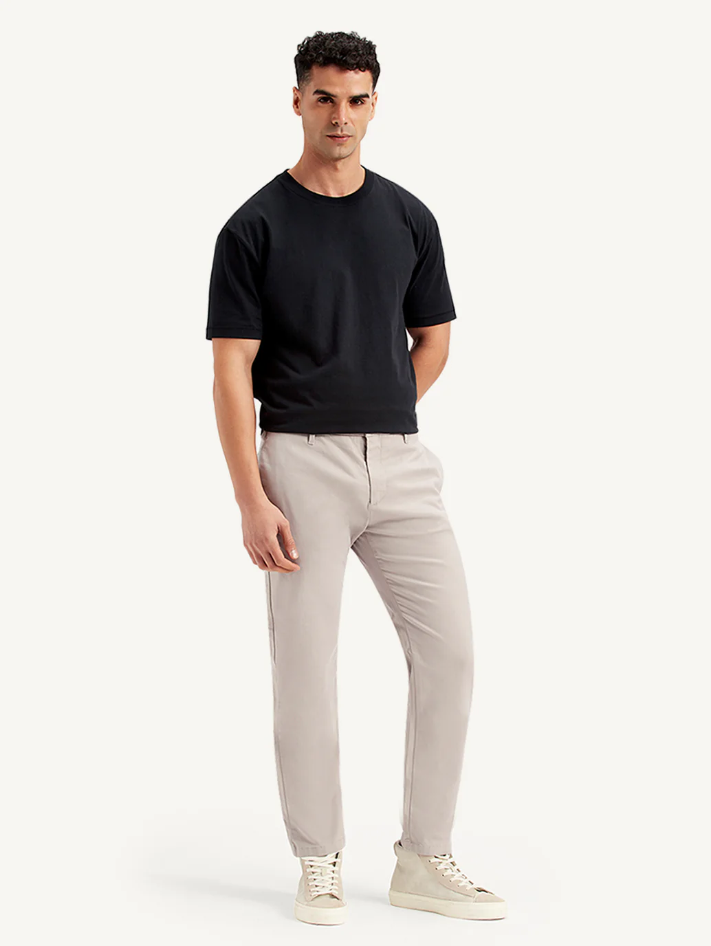Men's Grey Tapered Trousers - Image 5