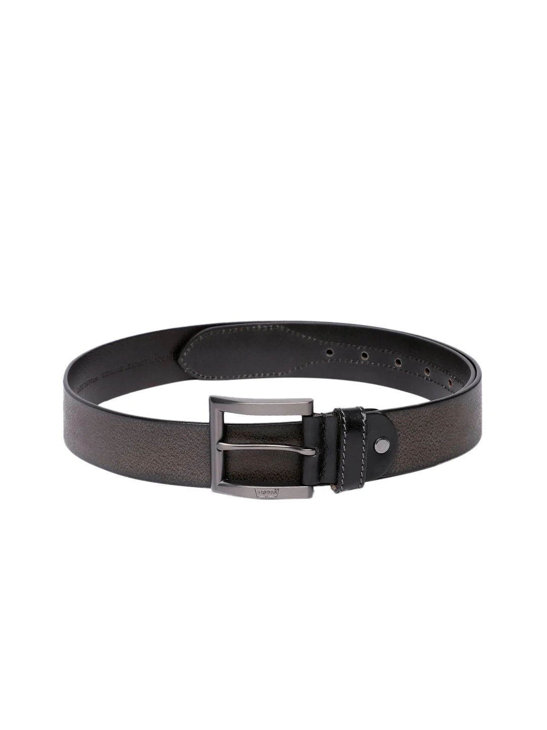 Men's Grey Textured Belt - Image 2