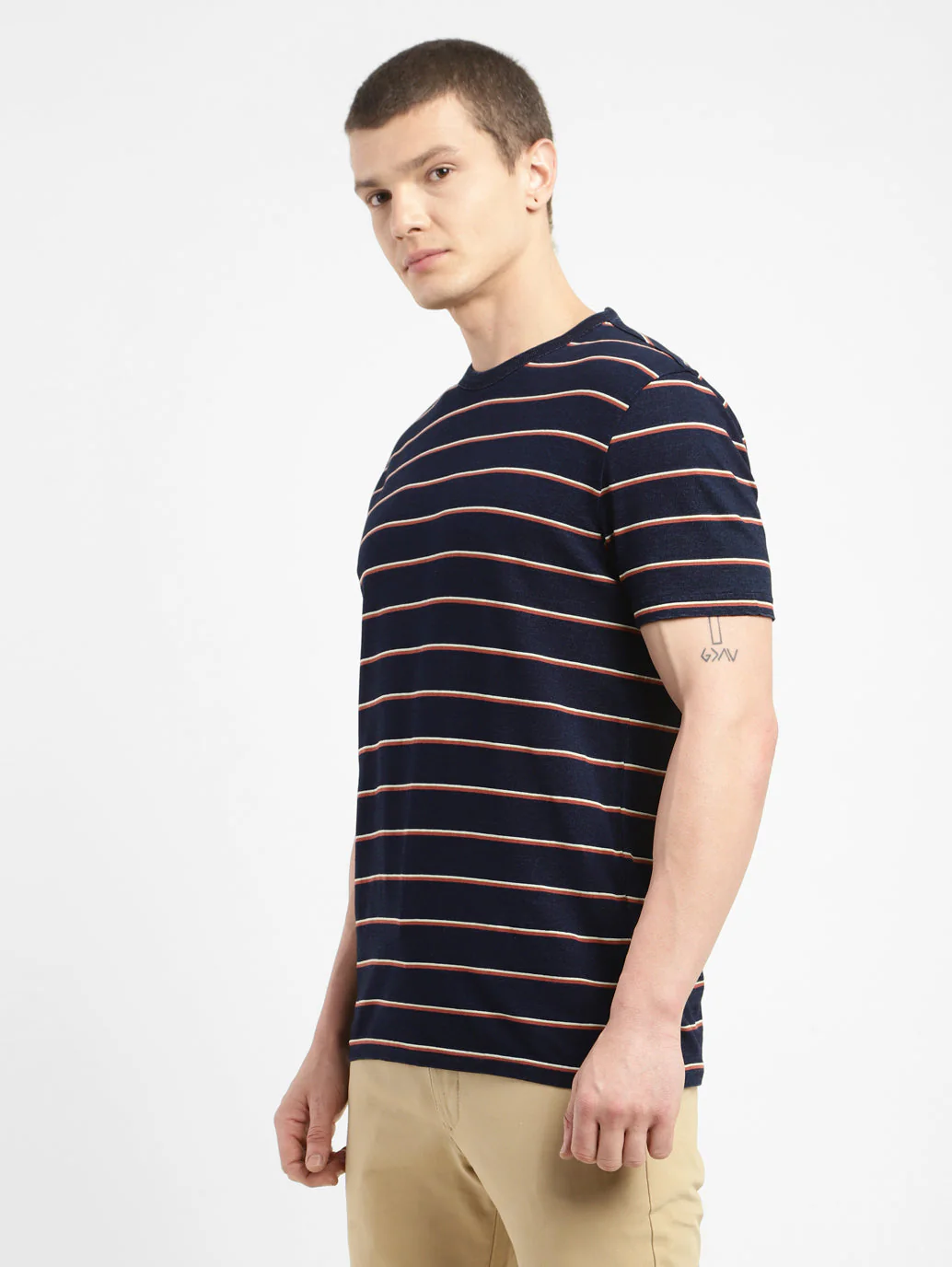 Men's Striped Regular Fit T-shirt - Image 4