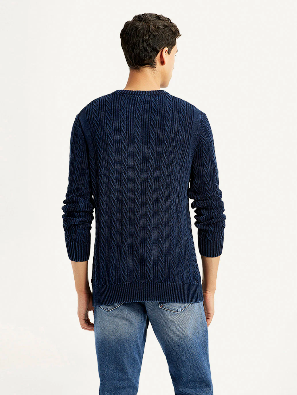 Men's Indigo Crew Neck Sweater - Image 2