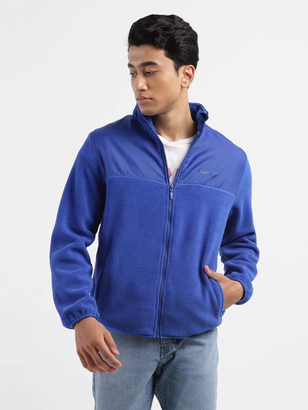 Mens Crew Neck Printed Tailored Jacket - Image 2