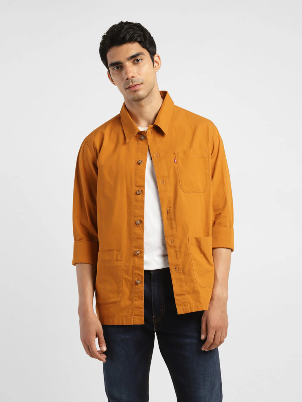 Men's Solid Full Sleeve Shacket - Image 2
