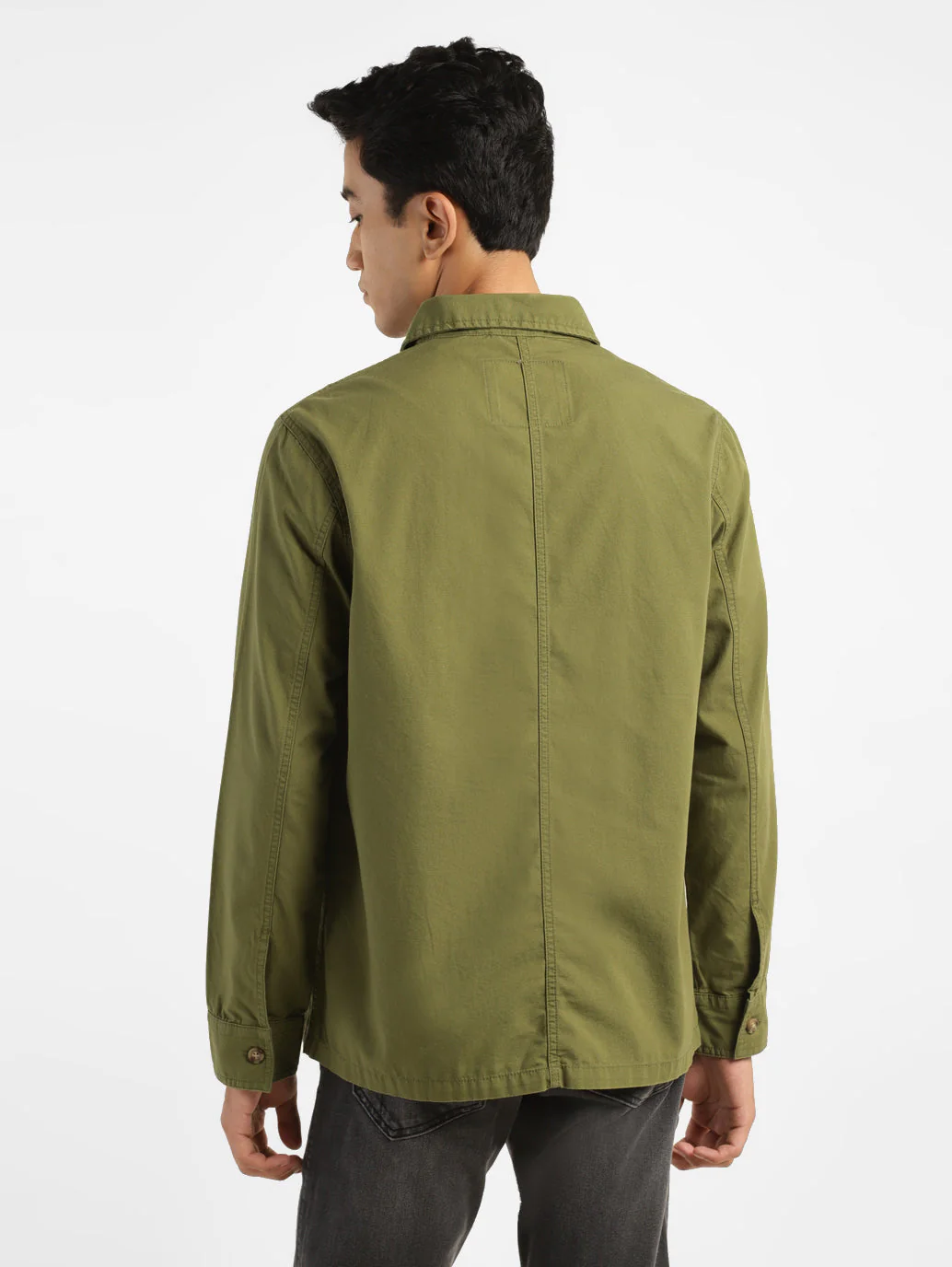 Men's Solid Full Sleeve Shacket - Image 3