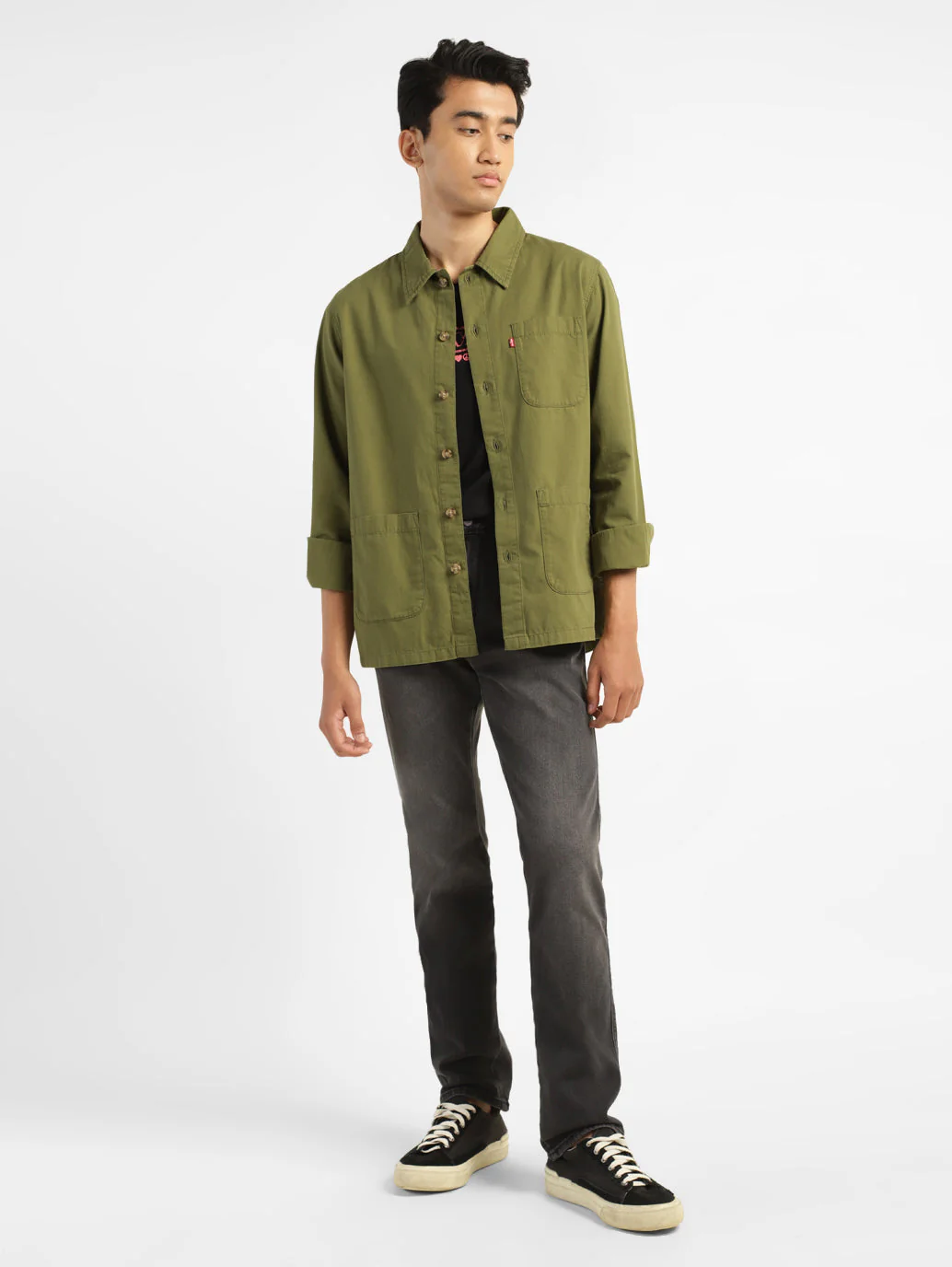 Men's Solid Full Sleeve Shacket - Image 6