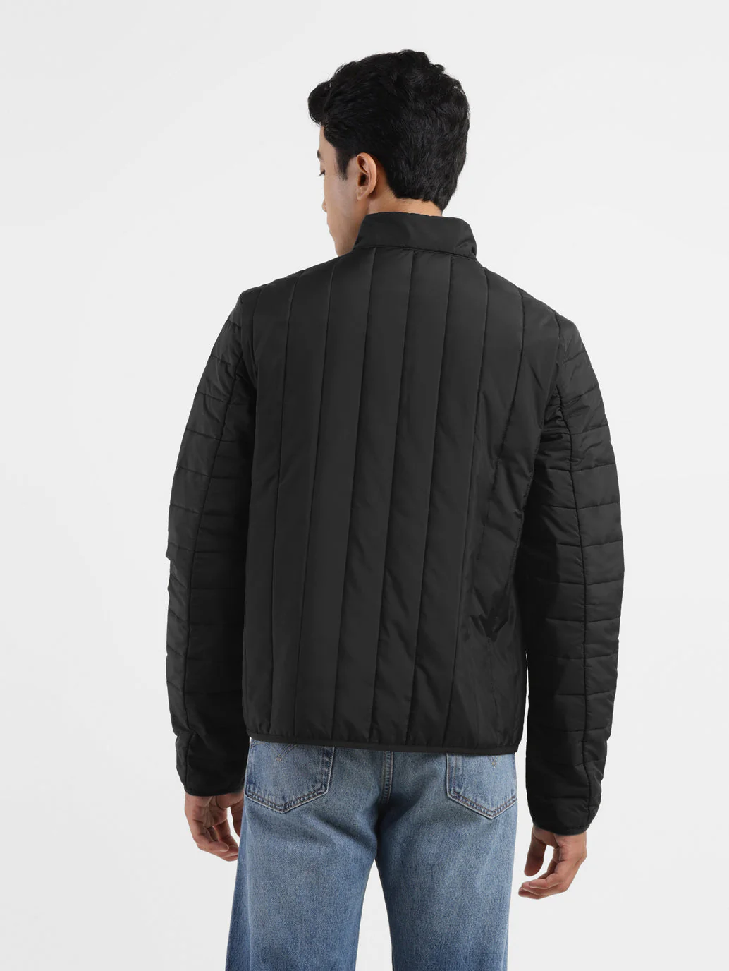 Men's Solid Padded Jacket - Image 3