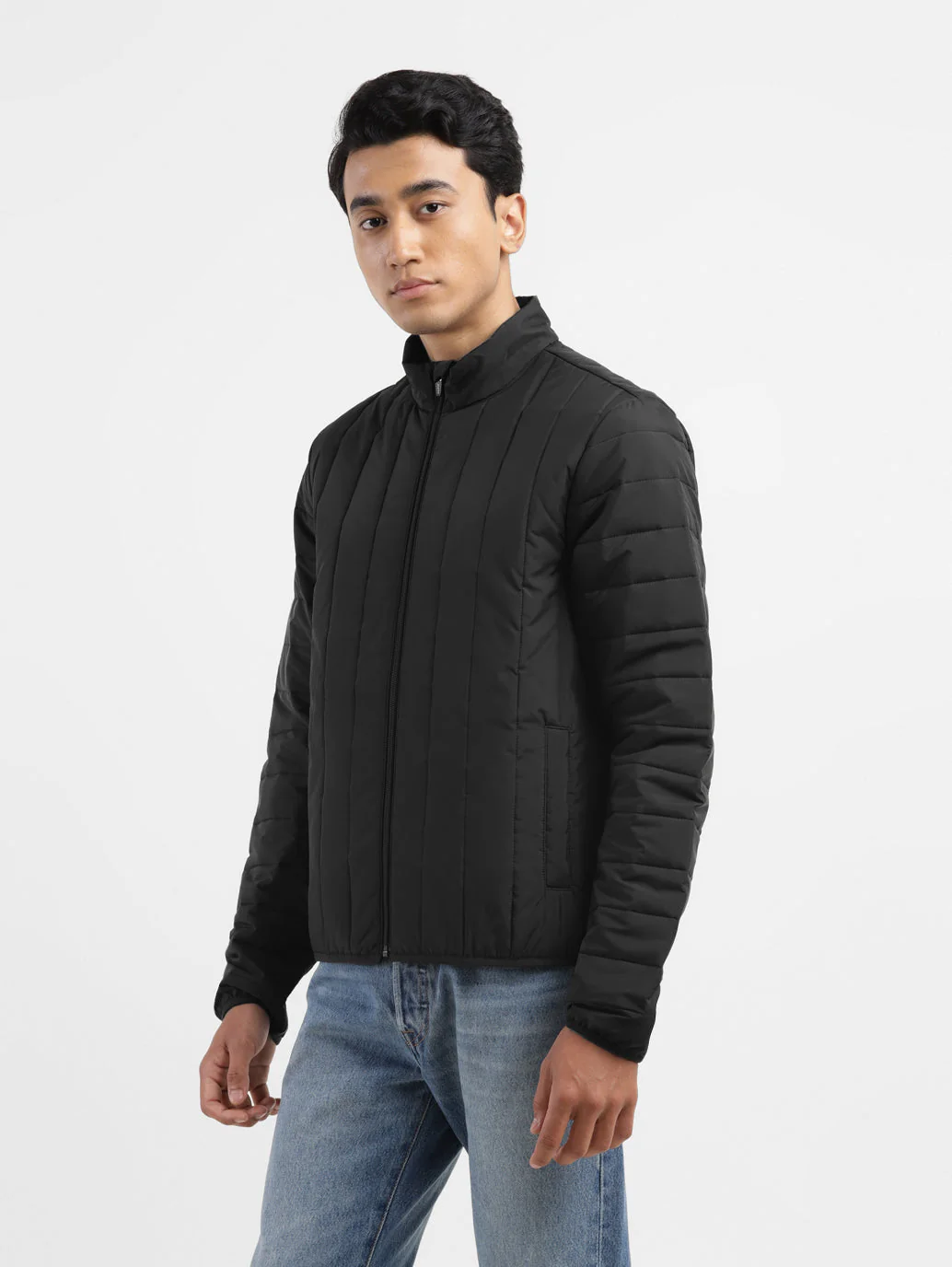 Men's Solid Padded Jacket - Image 4