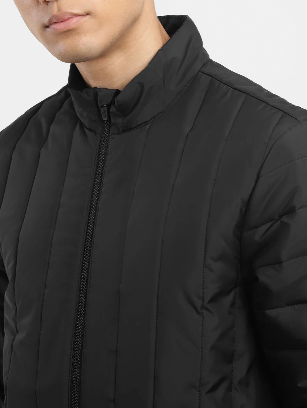 Men's Solid Padded Jacket - Image 5