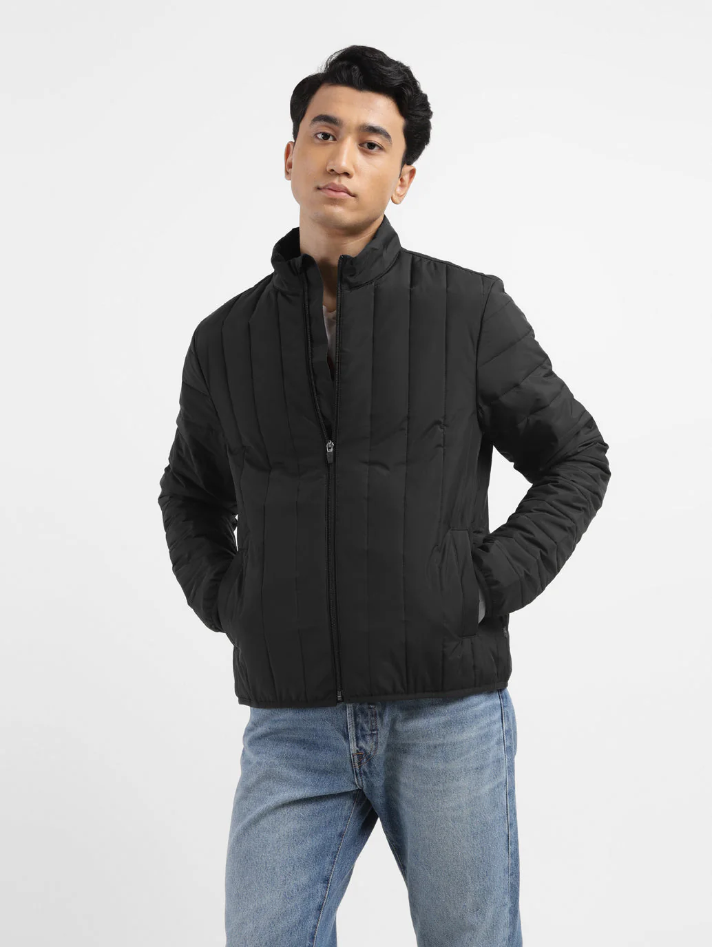 Men's Solid Padded Jacket - Image 6