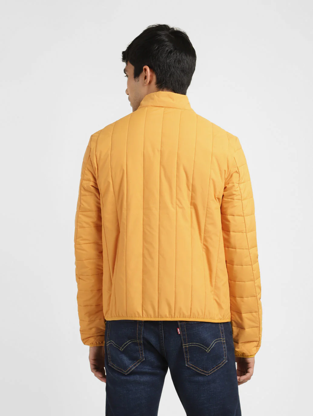 Men's Mock Collar Padded Jacket - Image 3