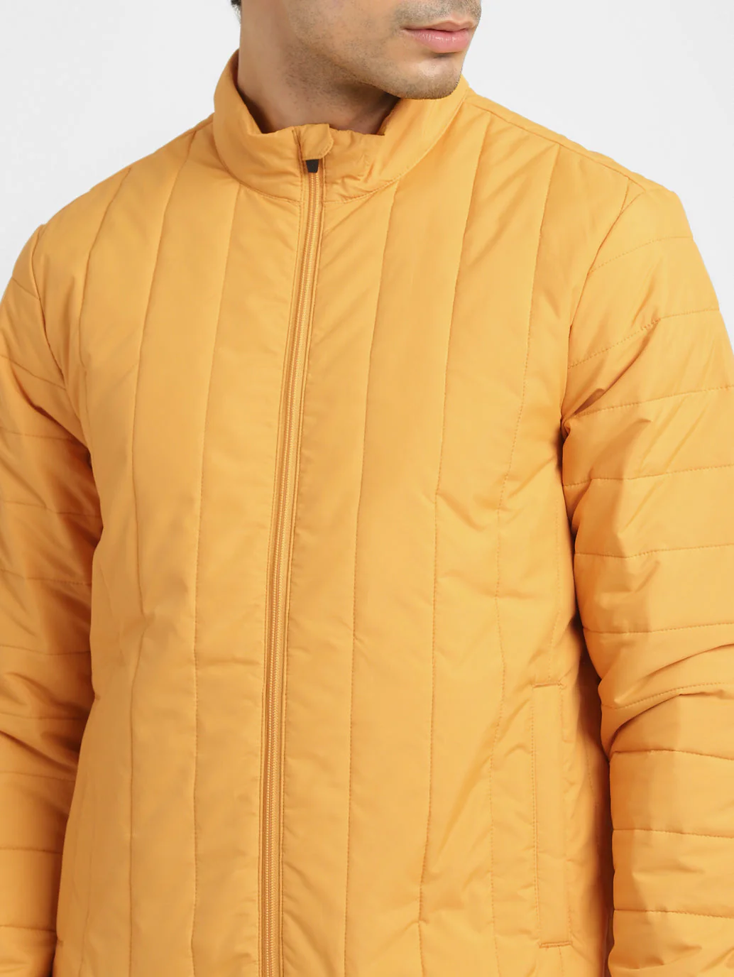 Men's Mock Collar Padded Jacket - Image 5