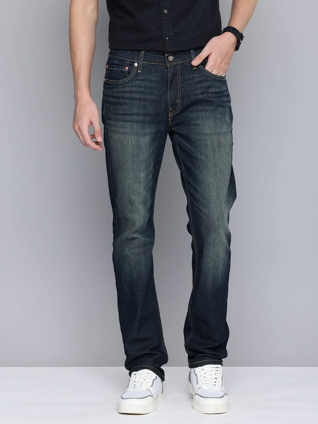 Men's 511 Blue Slim Fit Mid Rise Jeans - Image 3