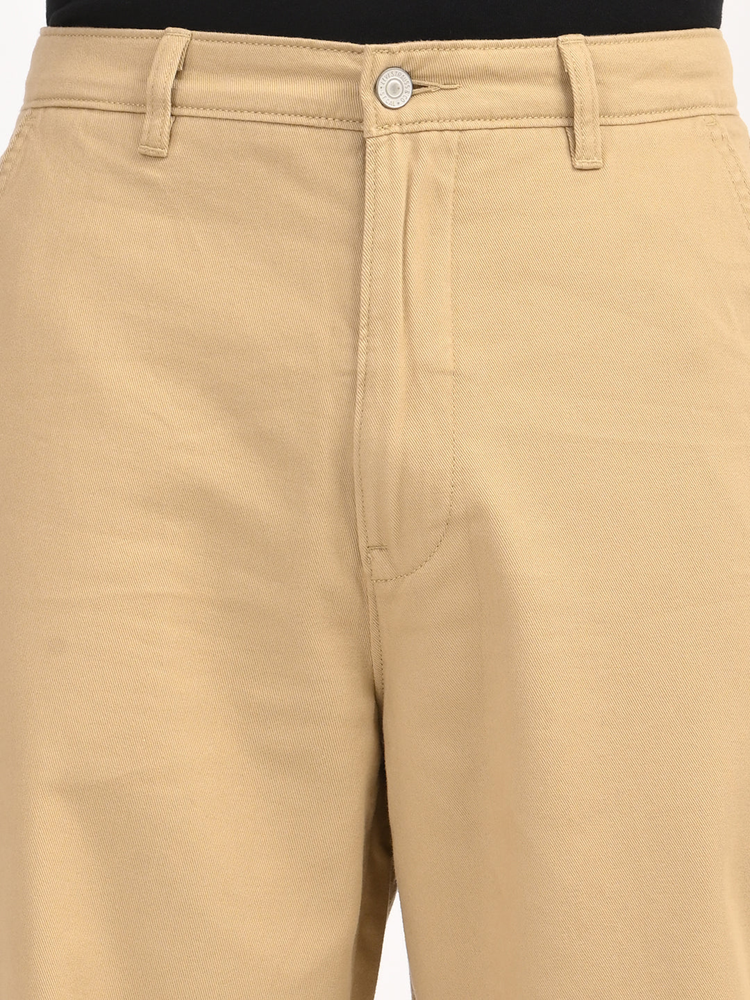 Men's Khaki Baggy Fit Trousers - Image 3
