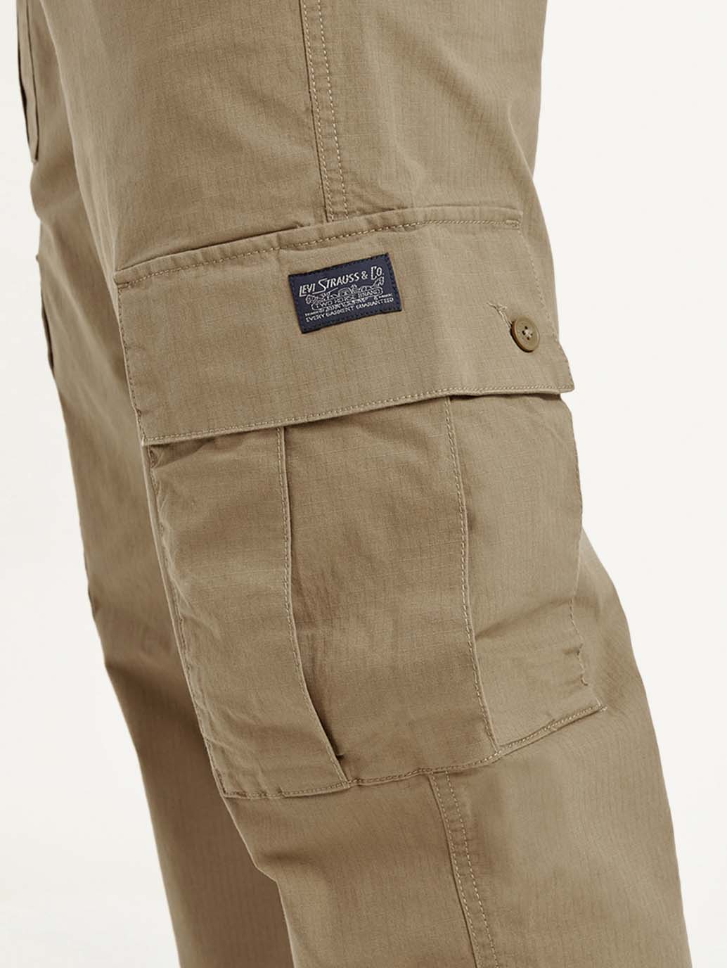 Men's Brown Loose Fit Cargo Trousers - Image 5