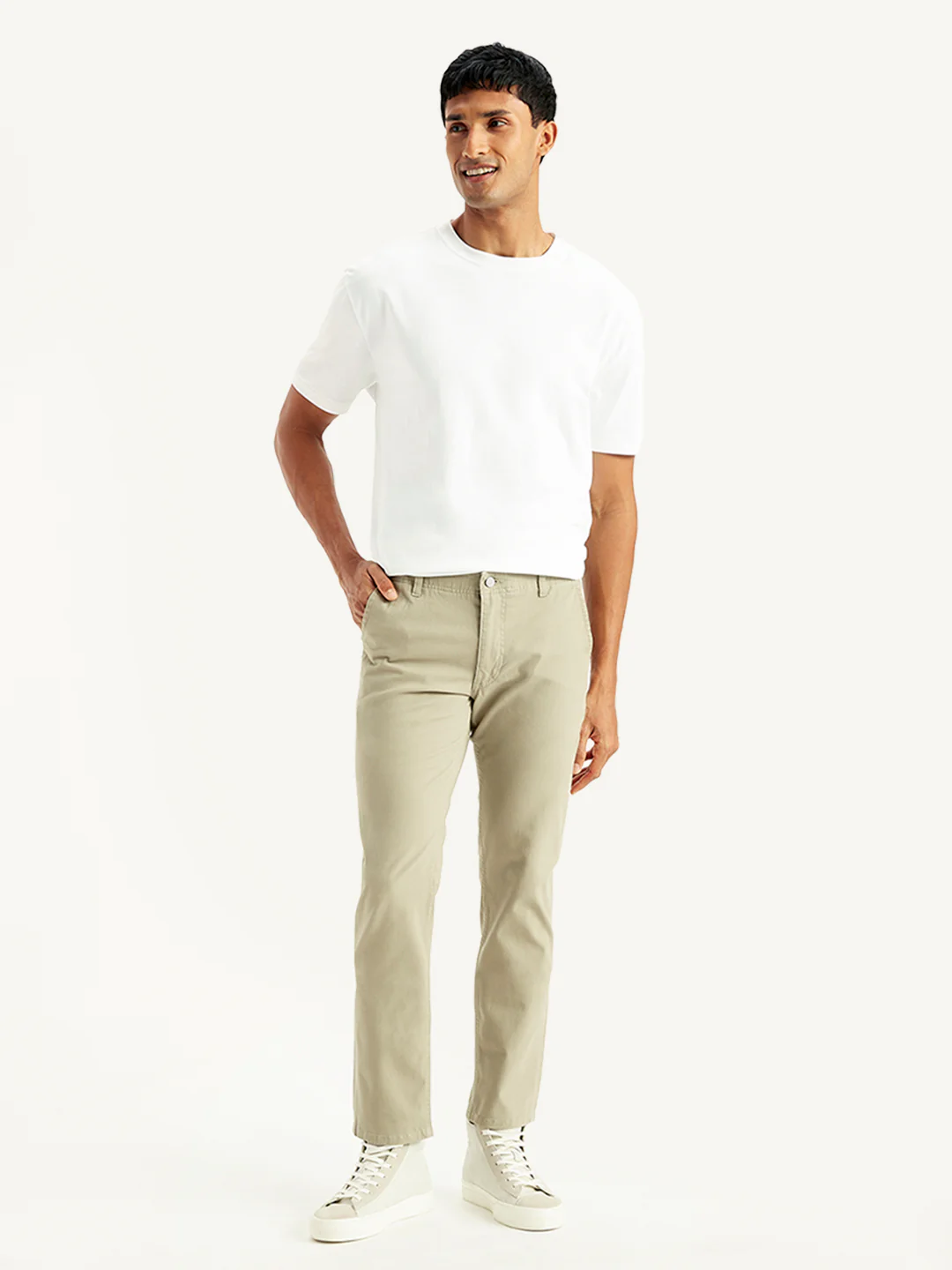 Men's Khaki Slim Fit Chinos