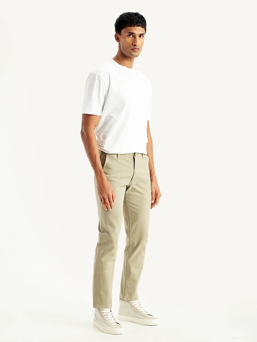 Men's Khaki Slim Fit Chinos - Image 3