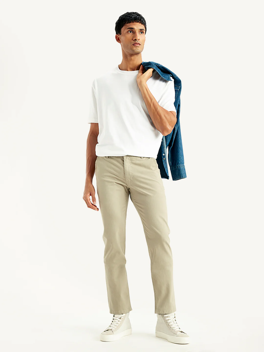 Men's Khaki Slim Fit Chinos - Image 5